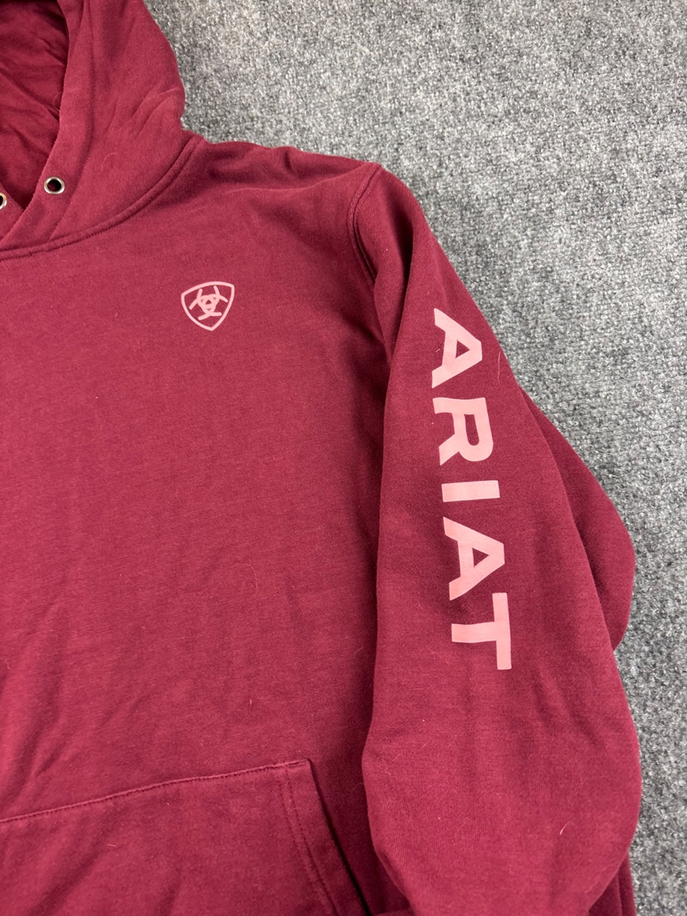 ARIAT Women’s Red Sleeve Logo Hooded Sweatshirt Hoodie size: XXL - Picture 3 of 8